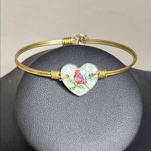 Luca + Danni Cardinal Crystal Heart Bangle Bracelet